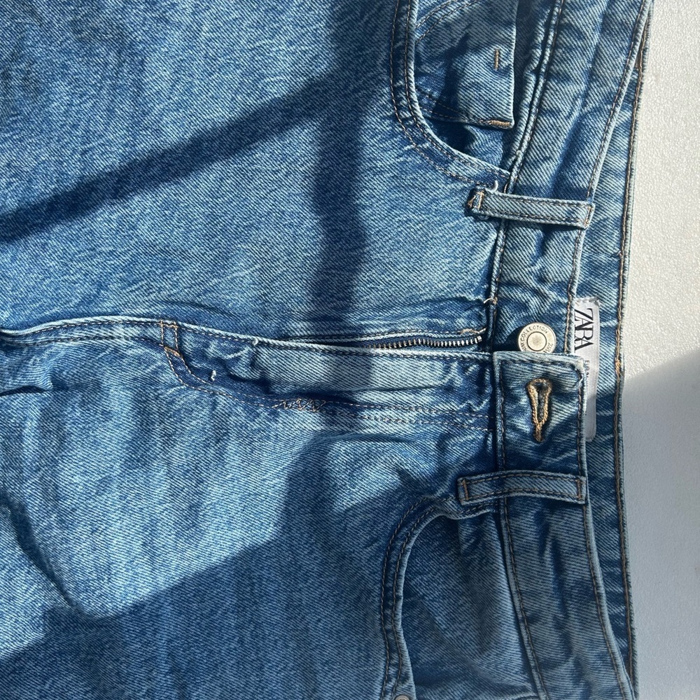Zara Blue Denim Jeans Size 2 US 24 - Picture 3 of 6